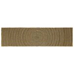 vidaXL Tapis Naturel et Noir 80 x 300 cm Jute