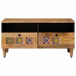 vidaXL Table basse Naturel 80 x 54 x 40 cm Bois de mangue massif