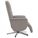 vidaXL Fauteuil inclinable de massage avec repose-pieds taupe tissu