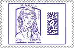 Feuille de 50 timbres Marianne - Monde