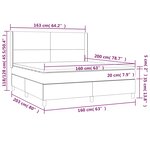 vidaXL Sommier à lattes de lit avec matelas Gris foncé 160x200cm Tissu