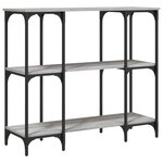 vidaXL Table console sonoma gris 102x35x90 cm bois d'ingénierie