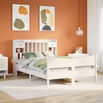 vidaXL Cadre de lit sans matelas blanc 160x200 cm bois de pin massif