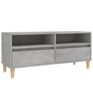 vidaXL Meuble TV gris béton 100x34 5x44 5 cm bois d'ingénierie