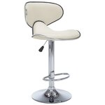 vidaXL Tabourets de bar lot de 2 crème similicuir