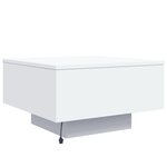 vidaXL Table basse avec lumières LED blanc 55x55x31 cm