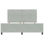 Lit vidaXL Gris clair 180x200 cm Velours