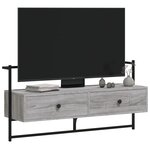vidaXL Meuble TV mural sonoma gris 100 5x30x51 cm bois d'ingénierie