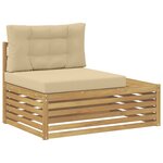 vidaXL 4 Pièce Ensemble de canapés d'extérieur Polyester Blanc