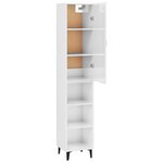 Vidaxl buffet haut blanc brillant 34 5x34x180 cm bois d'ingénierie