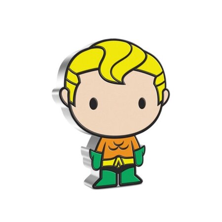 Chibi Aquaman - 2 Dollars  - 1 once Argent BE 2021