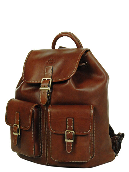 Sac à dos tendance- KATANA- en cuir- L32.0 x H37.0 x P13.0 cm-  32543 - Marron