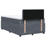 vidaXL Sommier à lattes de lit et matelas Gris foncé 120x200cm Velours