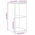 vidaXL Ensemble meuble TV 2 Pièces Chêne noir 72 x 35 x 36.5 cm