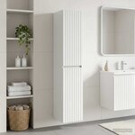 vidaXL Cabinet de Salle de Bain Mural Blanc brillant