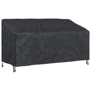 vidaXL Housse de banc de jardin Noir 205 x 85 x 65 / 94 cm Tissu 600D