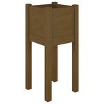 vidaXL Jardinière d'extérieur Marron miel 31x31x70 cm Bois de pin