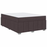 vidaXL Cadre de lit avec matelas Marron foncé 160 x 200 cm tissu
