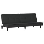 vidaXL Canapé-lit noir tissu