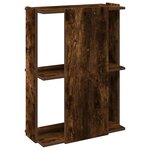 vidaXL Bibliothèque 3 niveaux chêne fumé 60x30x80 cm bois d'ingénierie