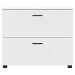 vidaXL Cabinet de salle de bain avec tiroir Blanc 76 5 x 35 x 64 cm