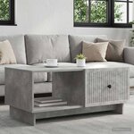 vidaXL Table basse Gris béton 90 x 50 x 40 cm Bois d'ingénierie