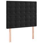 vidaXL Sommier à lattes de lit matelas et LED Noir 80x200 cm Velours