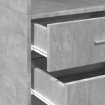 vidaXL Buffet haut gris béton 45x42 5x185 cm bois d'ingénierie