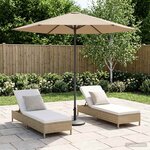 vidaXL Parasol de jardin 230 x 230 cm Polyester Rectangulaire Taupe