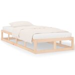 vidaXL Cadre de lit sans matelas 90x200 cm bois massif