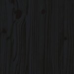 vidaXL Tête de lit murale Noir 159 5x3x60 cm Bois massif de pin