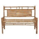 vidaXL Banc de jardin avec coussin 120 cm Bambou