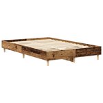 vidaXL Cadre de lit sans matelas vieux bois 140x190 cm bois ingénierie