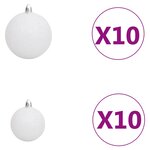 vidaXL Arbre de Noël artificiel pré-éclairé et boules rose 240 cm PVC