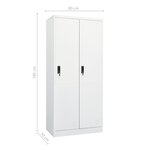 vidaXL Garde-robe Blanc 80x50x180 cm Acier