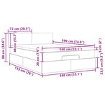 vidaXL Lit ottoman avec matelas crème 140x190 cm tissu