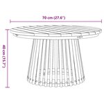 vidaXL Table Basse de Jardin Marron 70 x 70 x 40 cm