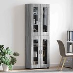 vidaXL Haut Armoire avec étagère FLORIN Gris Sonoma 60 x 35 x 182 cm