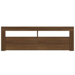vidaXL Meuble TV avec lumières LED chêne marron 120x35x40 cm