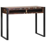 vidaXL Coiffeuse avec étagère Multicolore Bois massif de récupération