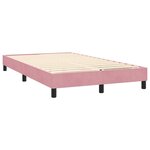 vidaXL Sommier à lattes de lit avec matelas et LED rose 160x220 cm velours
