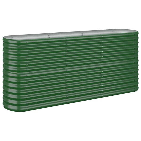 vidaXL Lit surélevé de jardin Acier galvanisé 152x40x68 cm Vert