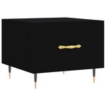 vidaXL Tables basses 2 Pièces noir 50x50x40 cm bois d'ingénierie
