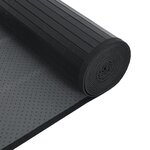 vidaXL Tapis rectangulaire noir 100x300 cm bambou
