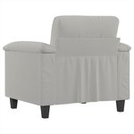 vidaXL Fauteuil gris clair 60 cm tissu microfibre