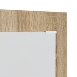 vidaXL Porte-manteau mural avec stockage avec miroir Chêne sonoma 96 x 1 5 x 90 cm