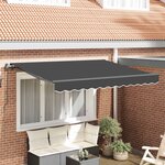 vidaXL Auvent Rétractable Anthracite 300 x 200 cm tissu