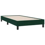 vidaXL Sommier à lattes de lit et matelas vert foncé 90x210 cm velours