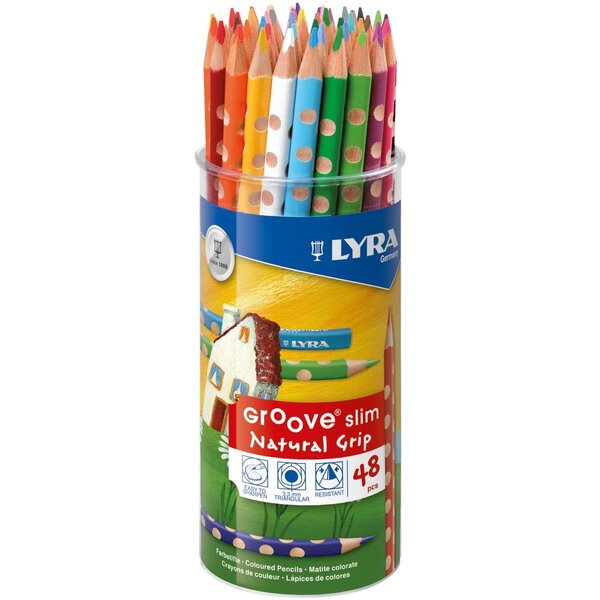 Groove slim - pot 48 crayons de couleur lyra