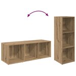 vidaXL Ensemble meuble TV 2 Pièces Chêne artisan 107 x 35 x 37 cm